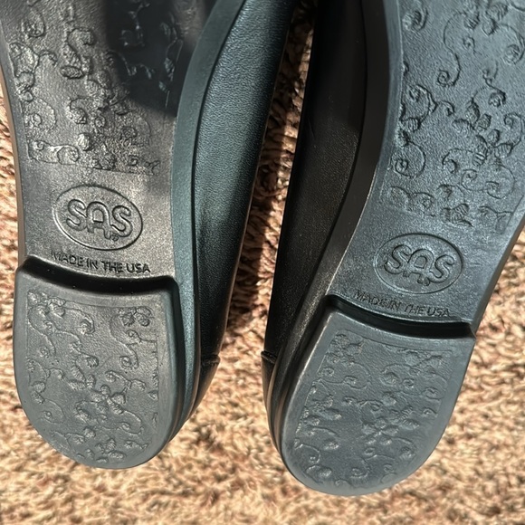 SAS Black Leather Scenic Ballet Flats Size 7.5 S - Picture 10 of 11